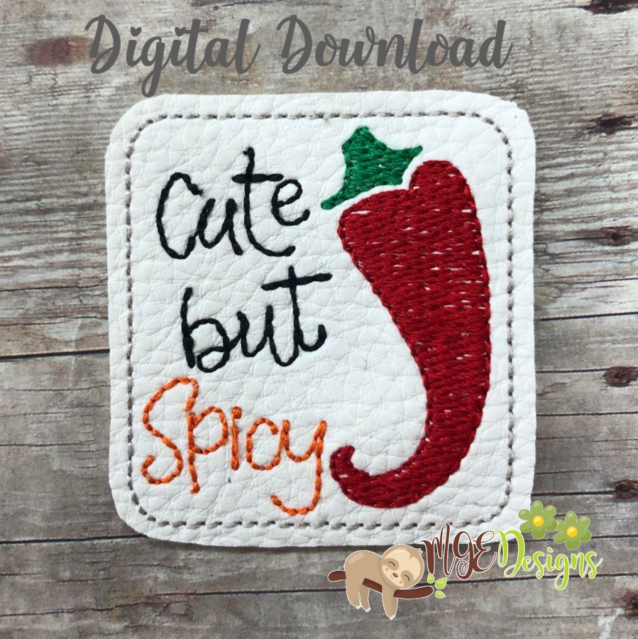 Cute But Spicy Feltie Machine Embroidery Design Digital Download