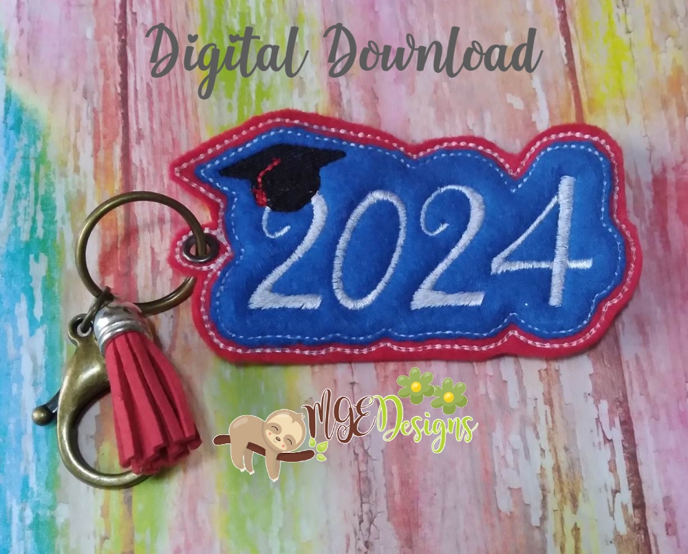 2024 Grad Key Fob Machine Embroidery Design Digital Download   340292653 3567516176802754 3509646091207806079 N 1 